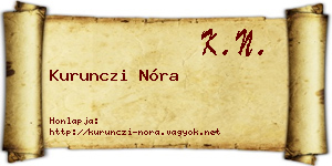 Kurunczi Nóra névjegykártya